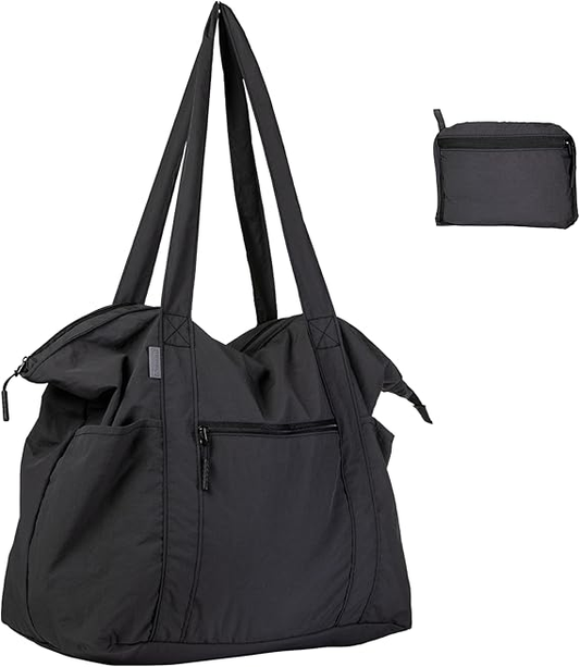 Foldable Nylon Tote - Large Capacity with Pouch